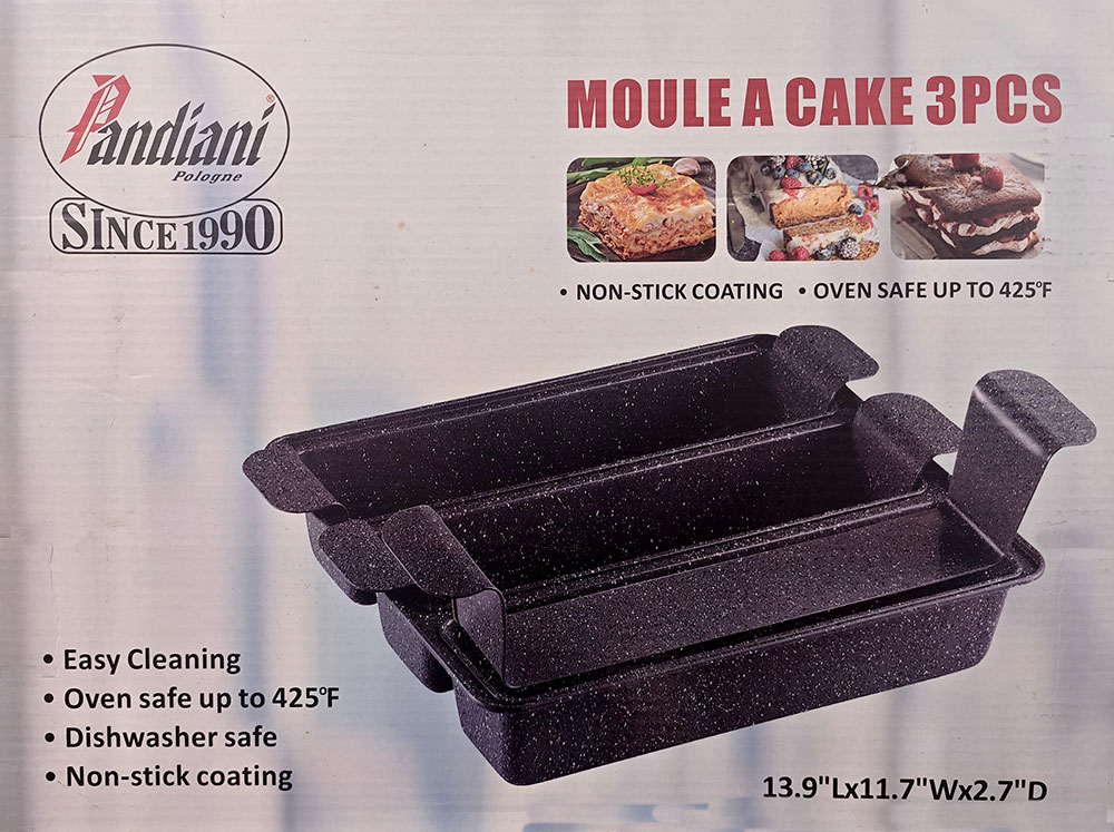 Moule à cake Pandiani 3 Pcs 13.9"