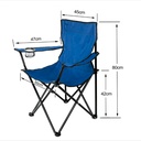 Chaise de plage ou camping Premium pliante avec sac et porte-gobelet, Bleu