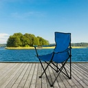 Chaise de plage ou camping Premium pliante avec sac et porte-gobelet, Bleu