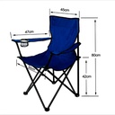 Chaise de plage ou camping Premium pliante avec sac et porte-gobelet, Bleu