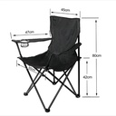 Chaise de plage ou camping Premium pliante avec sac et porte-gobelet, Bleu
