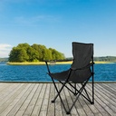 Chaise de plage ou camping Premium pliante avec sac et porte-gobelet, Bleu