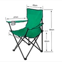 Chaise de plage ou camping Premium pliante avec sac et porte-gobelet, Bleu