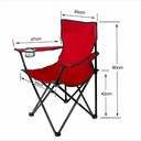 Chaise de plage ou camping Premium pliante avec sac et porte-gobelet, Bleu