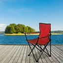 Chaise de plage ou camping Premium pliante avec sac et porte-gobelet, Bleu