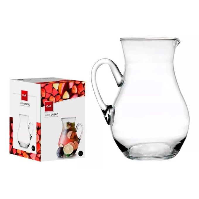 Pack carafe en verre 2 Litres + 6 verres TUBO 31 cl