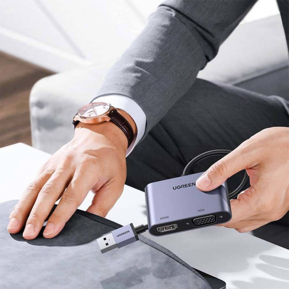 Ugreen Adaptateur USB-A 3.0 Mâle vers HDMI / VGA (20518)