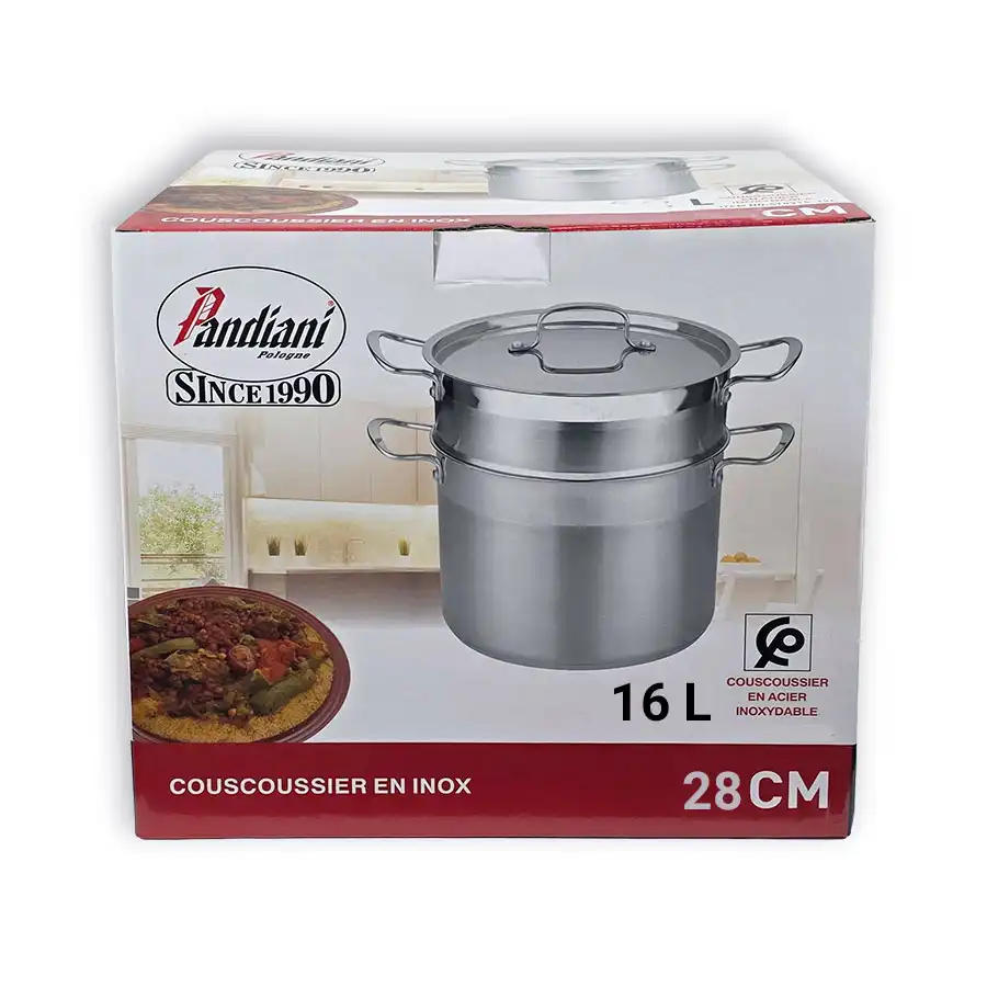Pandiani Couscoussier 16L inoxydable 28cm