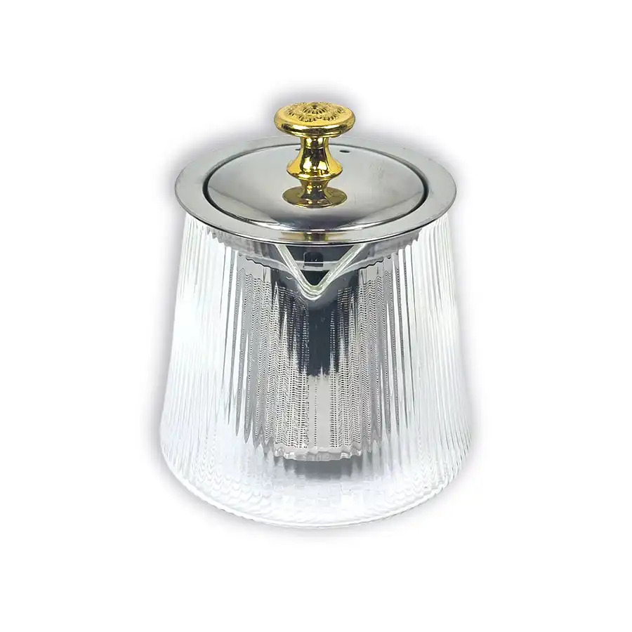 Pandiani Théière en verre - 530ml - Résistante au feu - Filtre en acier inoxydable