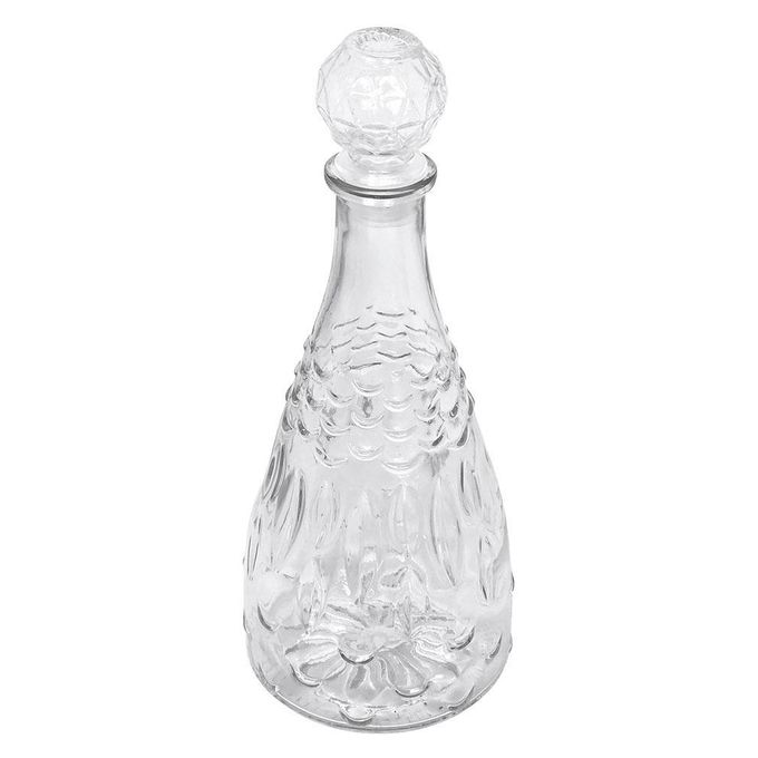 Pandiani Carafe en verre elegante avec couvercle bouteille 1.2L