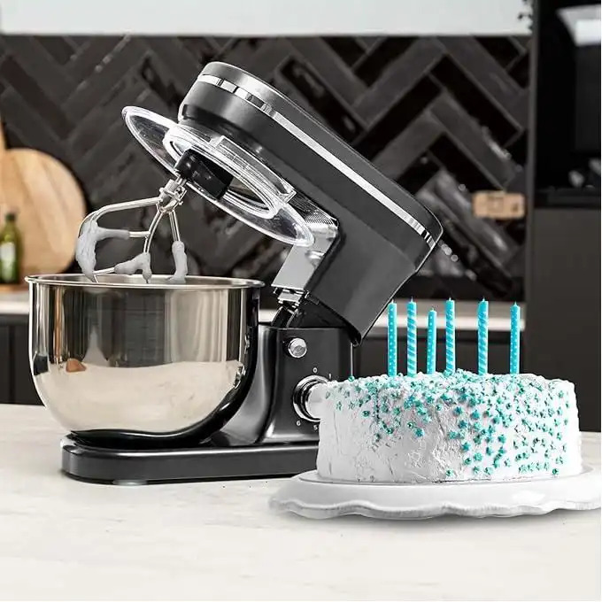 Robot Cuisine Pétrin - Luxus - 5L Inox - 1300W - 8 Vitesses - Faible Bruit