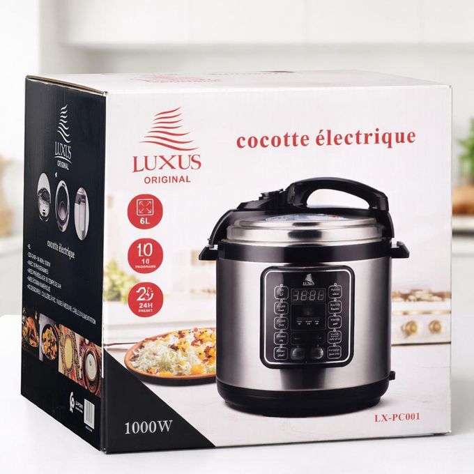 Luxus Autocuiseur Multicuiseur Électrique 6L – 1000W, 10 Programmes, Écran Digital, Minuterie 24h