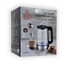 Luxus Bouilloire Électrique en Verre 1,8 Litre – 1500W – Éclairage LED Bleu – Arrêt Automatique – Design Inox & Verre