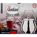 Bouilloire à sifflet traditionnelle Pandiani 2.5L en acier inoxydable brillant - Bazarcom Maroc