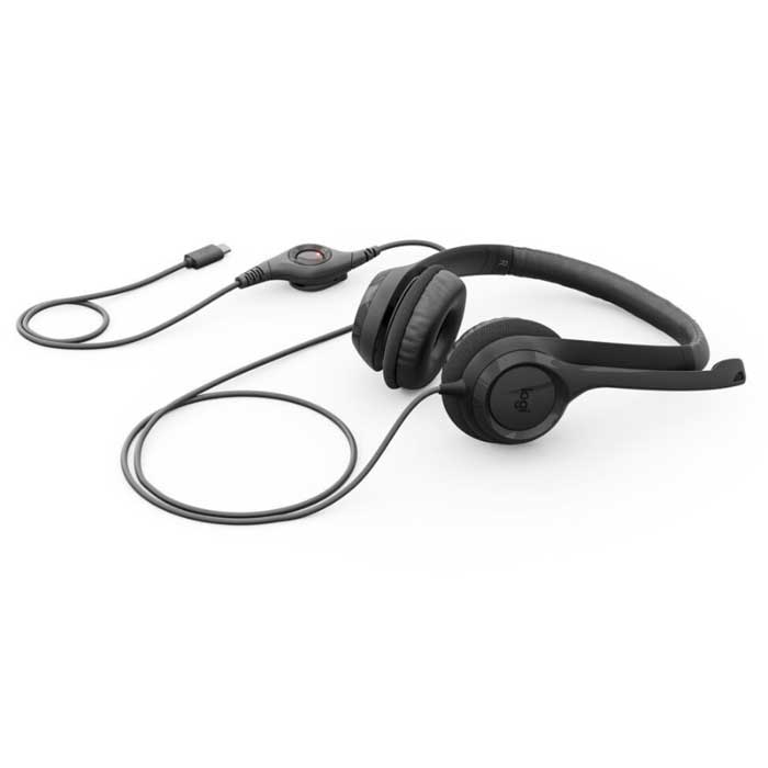 Micro-casque Logitech H390 USB-C noir avec microphone antibruit