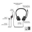 Micro-casque Logitech H390 USB-C noir avec microphone antibruit
