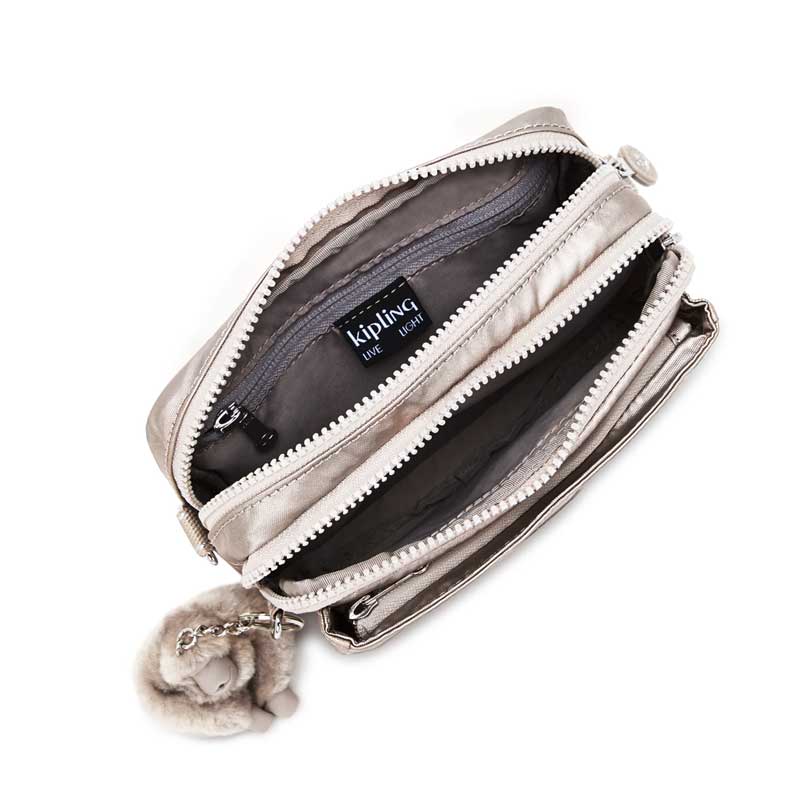 Sac bandoulière Kipling Abanu Multi Metallic Glow convertible en banane