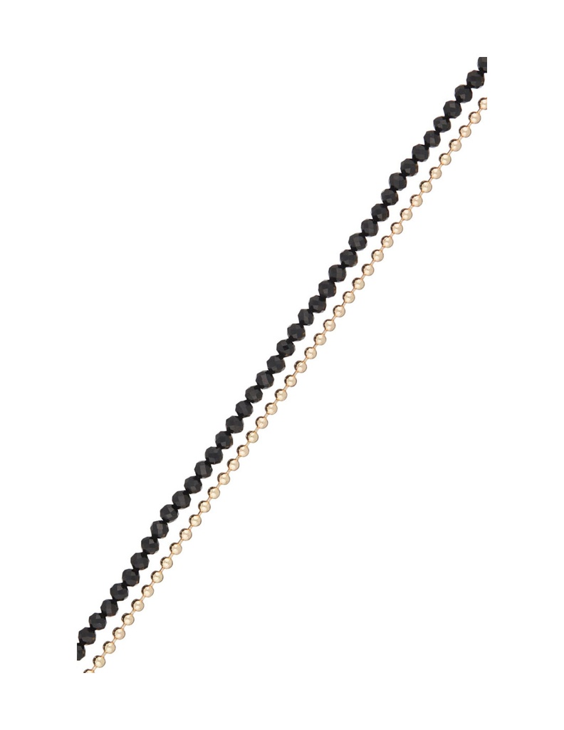 Bracelet Moonstone 'Panglao' Obsidian (3R/H3550NJ)