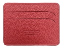 Porte carte cuir véritable rouge Legend
