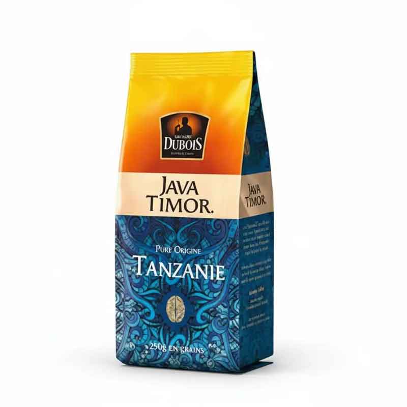 Les Cafés Dubois en Grains JAVA TIMOR PURE ORIGNE TANZANIE 250g