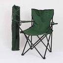 Chaise de plage ou camping Premium pliante avec sac et porte-gobelet, vert