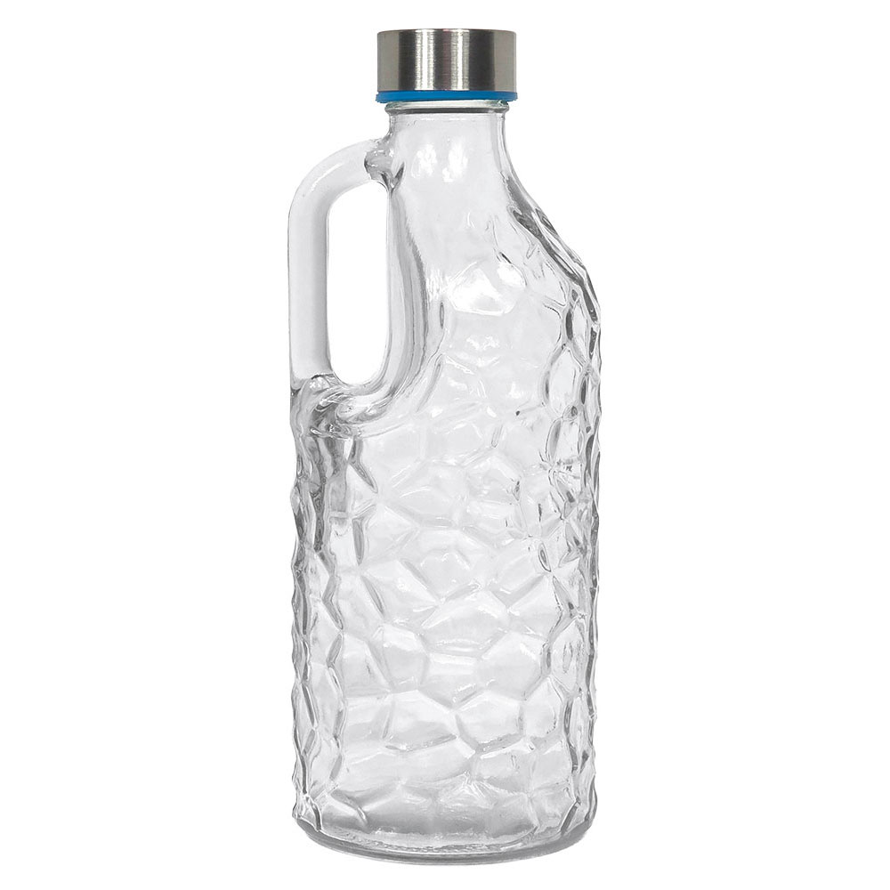 Carafe en Verre Pandiani Élégante avec Couvercle Bouteille 1.2L