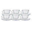 Service de 6 Tasses avec sous tasses café ou thé, Paris TEA
