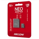 hiksemi Carte mémoire M-SD 128Go Micro SDHC - Série C1 avec adaptateur Class 10