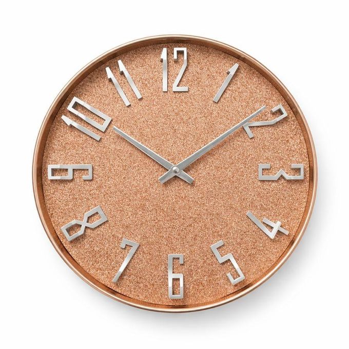 Pandiani Horloge Murale Design Rose Gold Effet Pailleté