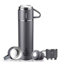 Thermos Bouteille Isotherme Luxus TL500G avec 3 Tasses Gris 500ml