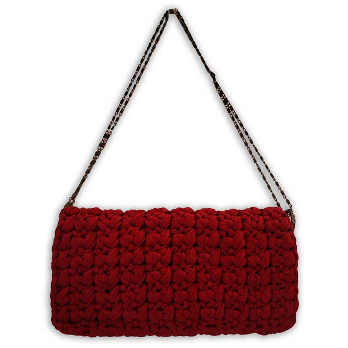 Sac en Crochet Handys Crochic Rouge – Fait Main & Élégant