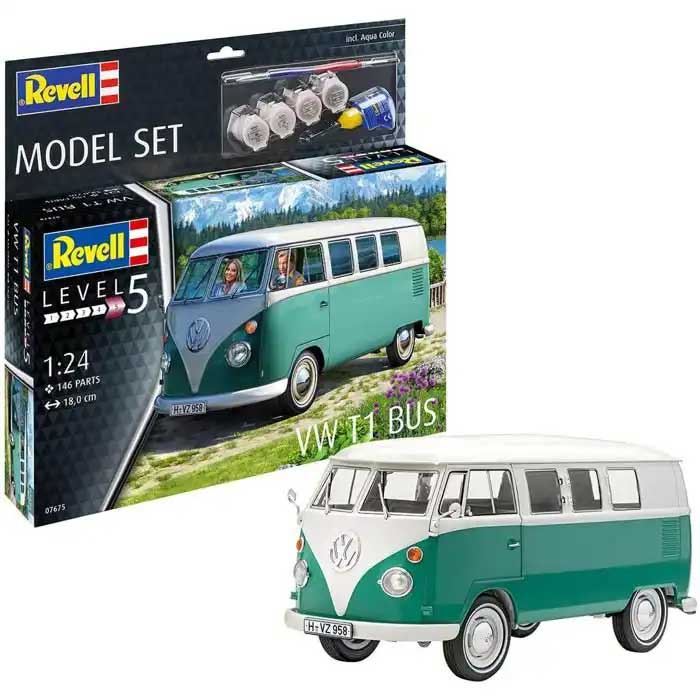 Maquette Volkswagen VW T1 Bus Revell Model Set 1:24