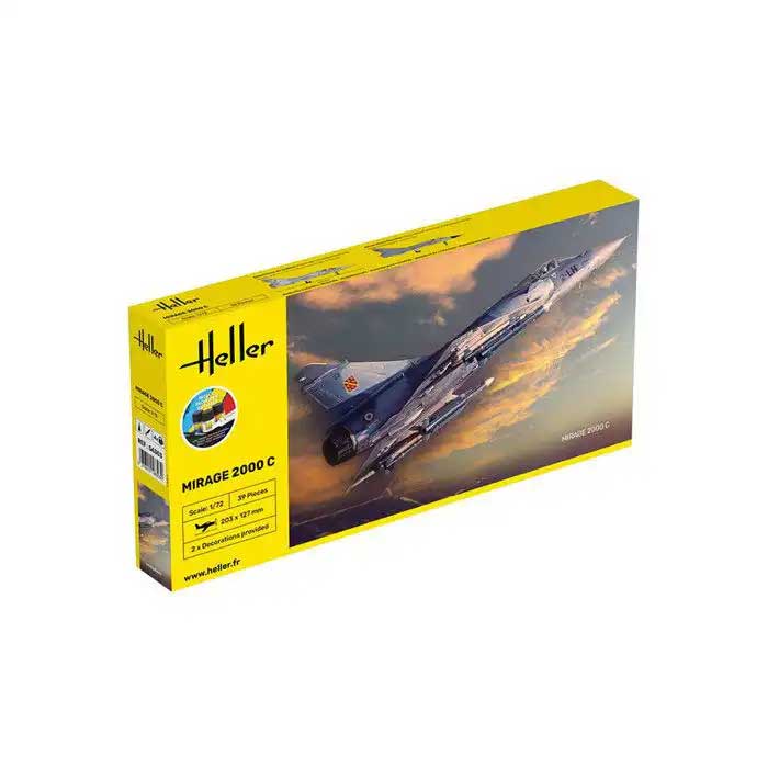 Maquette Avion Mirage 2000 C Heller Starter Kit 1:72