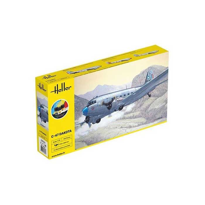 Maquette Avion C-47 Dakota Heller Starter Kit 1:72