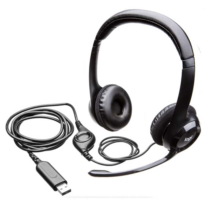 Casque USB Logitech H390 avec microphone antibruit – Noir