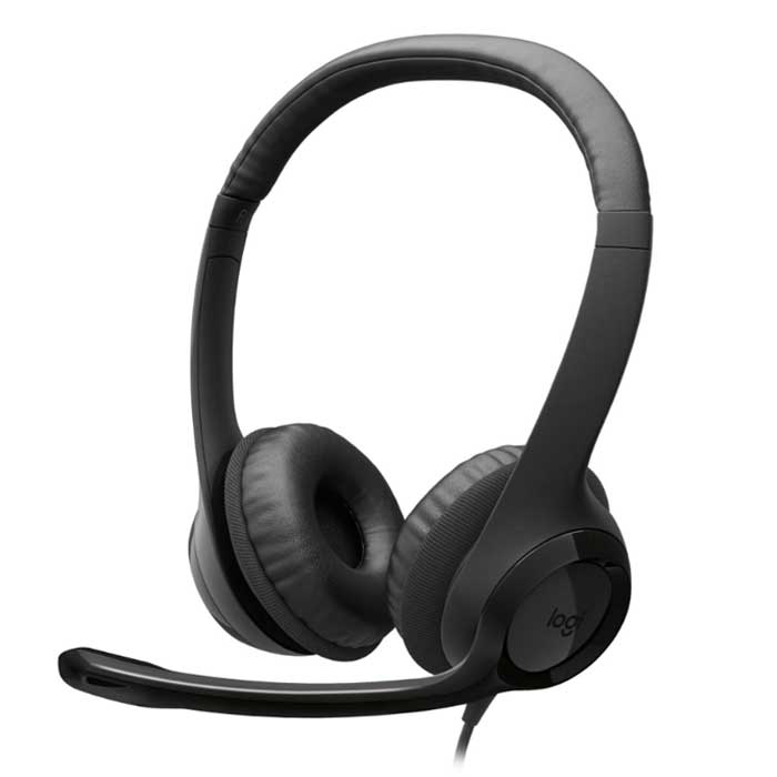 Micro-casque filaire Logitech H390 USB-C avec microphone antibruit – Noir