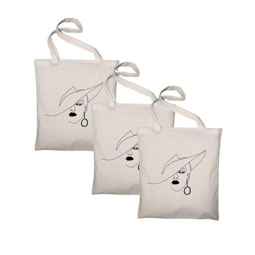 [tote3silhouette] Pack de 3 Tote Bag Smartedge Adventures silhouette