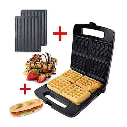 [SLS9001] Machine à Panini General 1200W Gaufrier et Grill Électrique