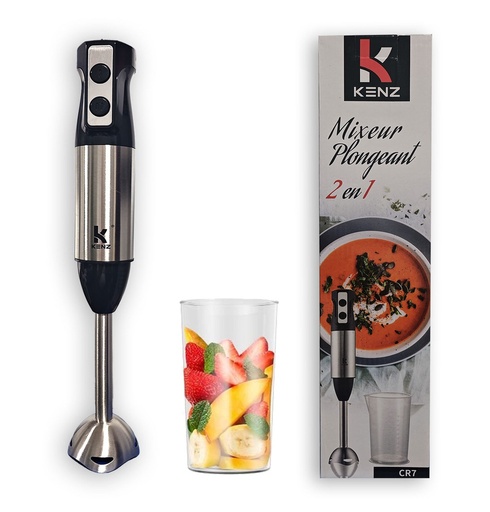 [cr7] Kenz Mixeur plongeant 4 en 1 Inox