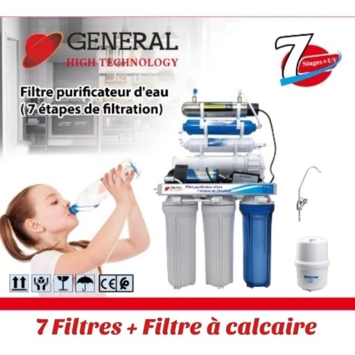 [fg] Filtre Purificateur d'eau de robinet 7 étapes de filtration General