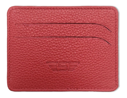 [seapclegendr] Porte carte cuir véritable rouge Legend