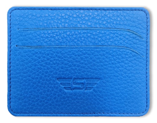 [seapclegendb] Porte carte cuir véritable bleu Legend