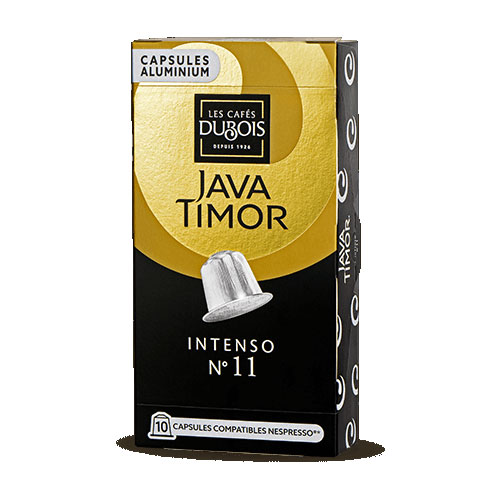 [CDCOMP018] Capsules JAVA TIMOR INTENSO N°11- Boite de 10