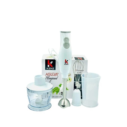 [TZ-5912] Kenz Mixeur plongeant avec 3 accessoires en acier inoxydable couleur aléatoire