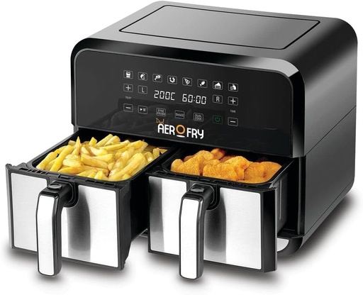 [DZAF1700-B5] Air fryer Double 4L + 4L Aerofry en acier Black + Decker