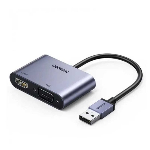 [20518] Ugreen Adaptateur USB-A 3.0 Mâle vers HDMI / VGA (20518)