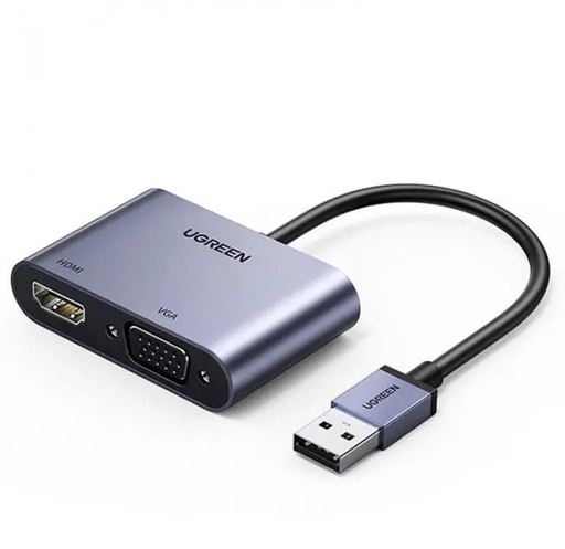 [20518] Ugreen Adaptateur USB-A 3.0 Mâle vers HDMI / VGA (20518)