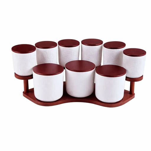 [YM2111] Pandiani Pots à épices, service à épices avec support