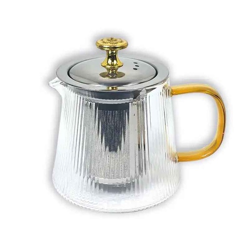 [D013] Pandiani Théière en verre - 530ml - Résistante au feu - Filtre en acier inoxydable