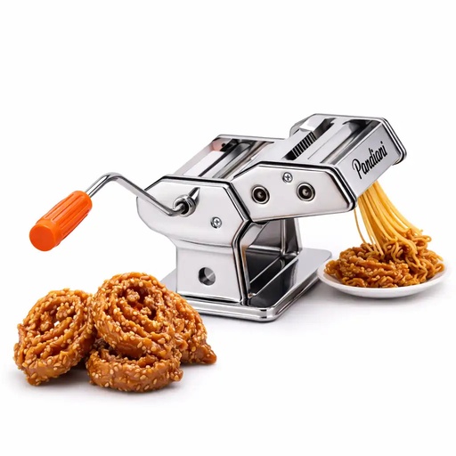 [Z150-001] Pandiani Machine à Pâte Manuelle – Acier Inoxydable 430 – 6 Vitesses